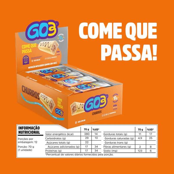 Imagem de KIT C/6 Barra de Proteína Sabor Churros 50gr - Go3