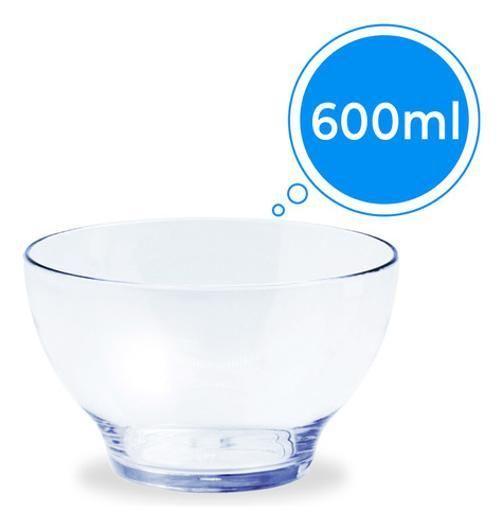 Imagem de Kit C/6 Bowl Multiuso Grande Tigela Acrílico Cristal 600Ml