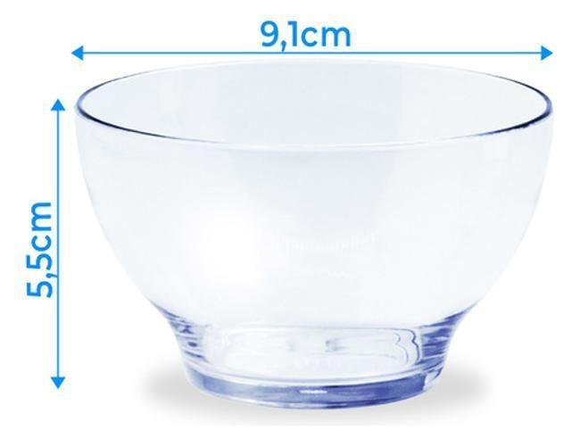 Imagem de Kit C/6 Bowl Multiuso Pequena Tigela Acrílico Cristal 150Ml