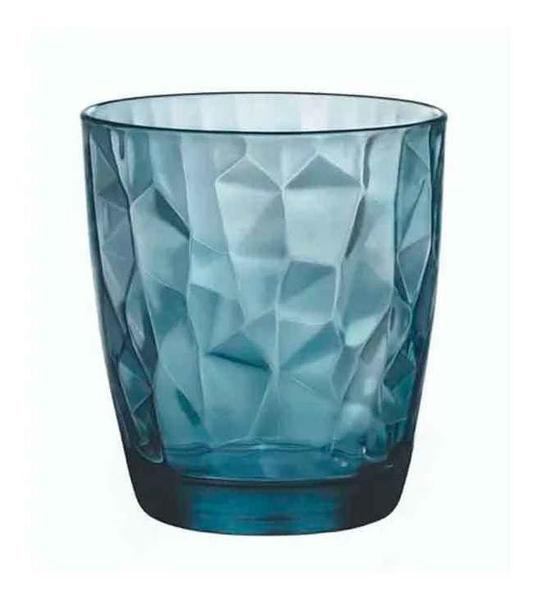 Imagem de Kit c/ 6 diamond copo p/ whisky 390 ml azul