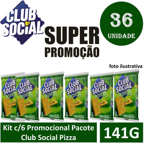 Imagem de Kit c/6 Promocional Pacote Club Social Pizza 23,5g