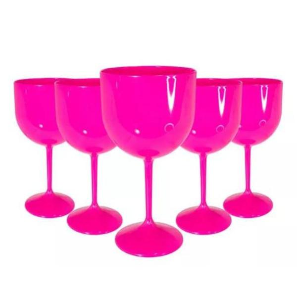 Imagem de KIT C/6 Taças de Gin Acrílico Para Drinks 480ml Coloridas