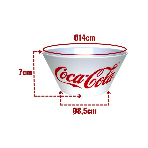 Imagem de Kit C/6 Tigelas Coca Cola Bowl De Melamina Redondo BR 465ml