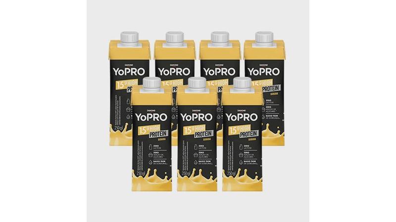 Kit C/ 6 Unidades Yopro Danone Banana 15g Proteina Imagem de Kit C/ 6 Unidades Yopro Danone Banana 15g Proteina