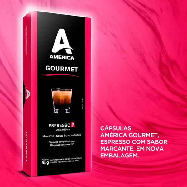 Imagem de Kit c/ 6und Caixa com 10 Cápsulas de Café América Gourmet