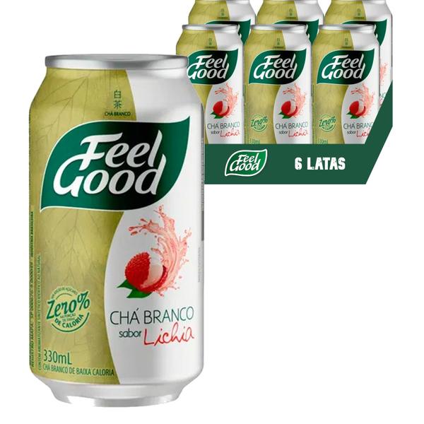 Imagem de Kit c/ 6und Chá Branco FEEL GOOD C/ Lichia 330ml