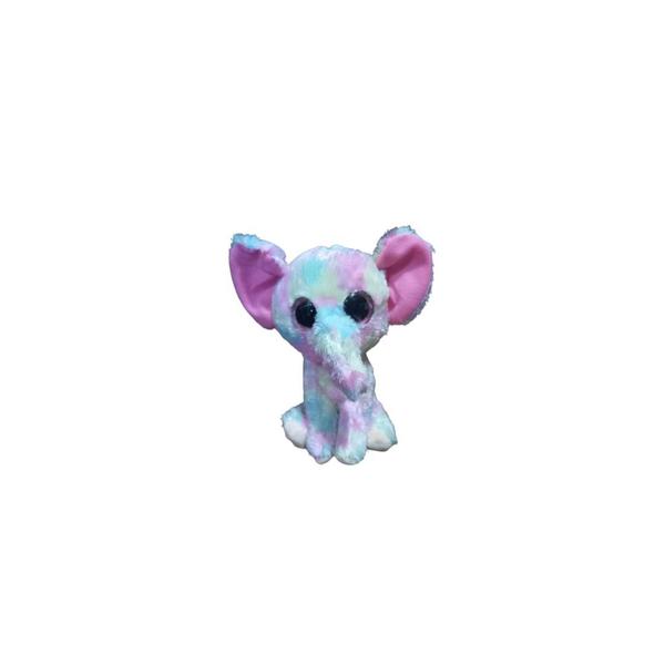 Kit C/6x Brinquedo de Pelúcia Elefante Colorido - Ty Rara Imagem de Kit C/6x Brinquedo de Pelúcia Elefante Colorido - Ty Rara
