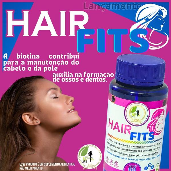 Imagem de KIT C/7 Suplemento Hair Fits Cabelo e Pele 60 Cáps Fits Life