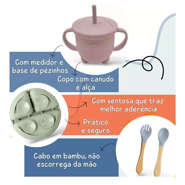 Imagem de Kit C/ 8 Alimentação De Silicone Bebe Introdução Alimentar