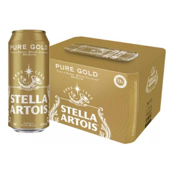 Imagem de Kit c/ 8und Cerveja STELLA ARTOIS Pure Gold S/ Gluten 350ML