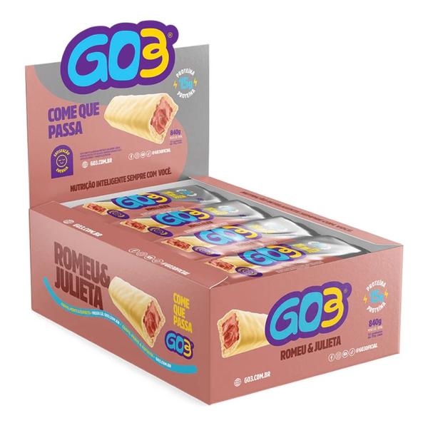 KIT C/9 Barra de Proteína Sabor Romeu e Julieta 50gr - Go3 Imagem de KIT C/9 Barra de Proteína Sabor Romeu e Julieta 50gr - Go3
