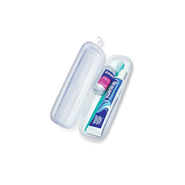 Imagem de Kit C/9 Estojo Dental Transparente Organizador para Viagens