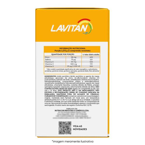 Imagem de Kit c/90 Suplemento Vitamina Mineral CDZSE Imunidade Lavitan