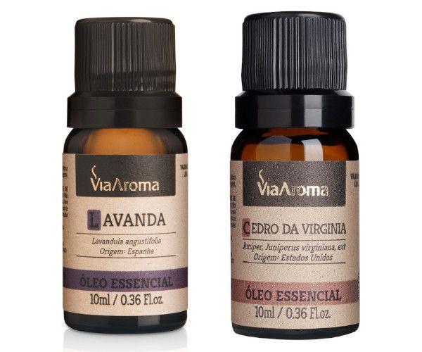 Imagem de Kit c/ Óleo Essencial de Lavanda e Cedro da Virginia 10 ml - VIA AROMA