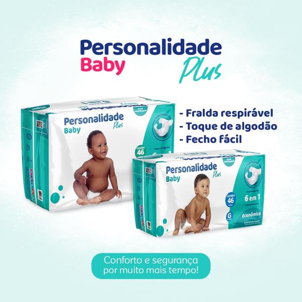 Imagem de Kit C2 Fralda Infantil Baby Plus P C100 - Personalidade