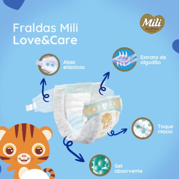 Imagem de Kit C2 Fralda Love & Care Premium M C78 - Mili