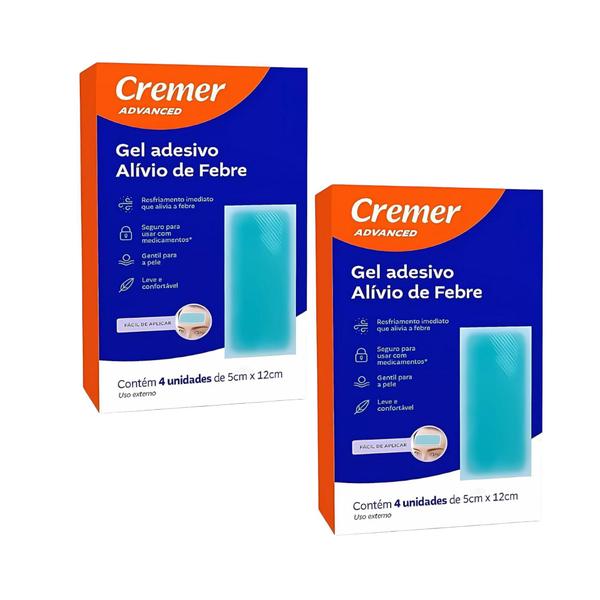 Imagem de Kit C2 Gel Adesivo Refrescante Alivio da Febre - Cremer