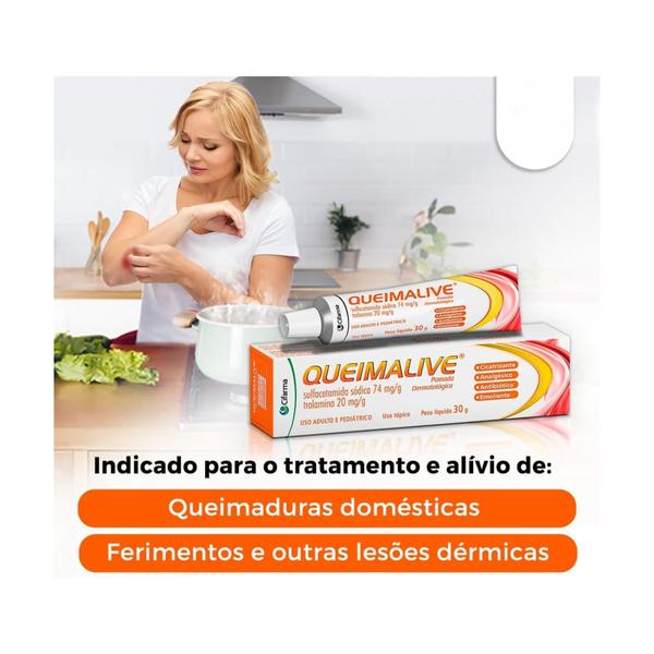 Imagem de Kit C2 Pomadas Anagésicas Queimalive 30g cada - Cifarma