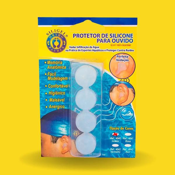 Imagem de Kit C2 Protetor de Silicone Para Ouvidos C4  OrthoPauher