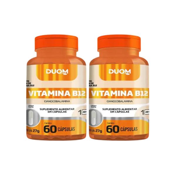 Imagem de Kit C2 Suplemento Vitamina B12 Cianocobalamina C60  Duom