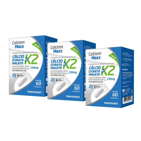 Imagem de Kit C3 Calcium Maxx Suplemento Manutenção Ossos - Maxinutri