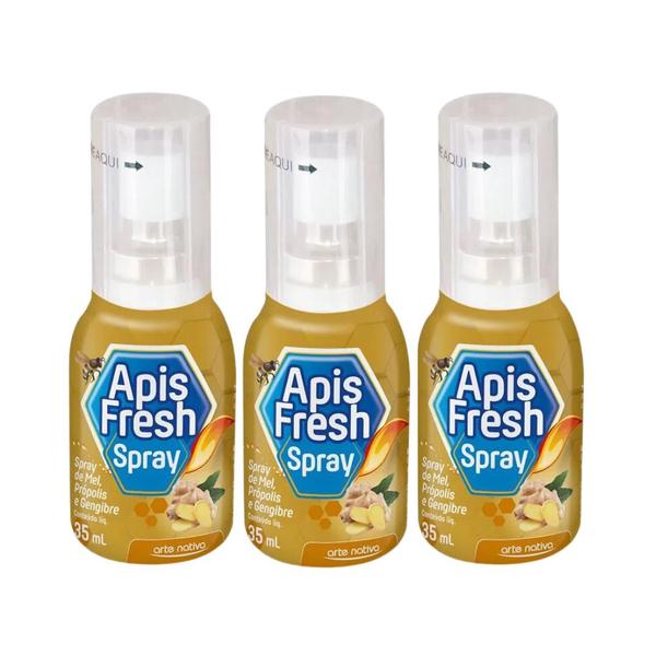 Kit C3 Spray Apis Fresh Mel e Gengibre 35ml Arte Nativa Imagem de Kit C3 Spray Apis Fresh Mel e Gengibre 35ml Arte Nativa