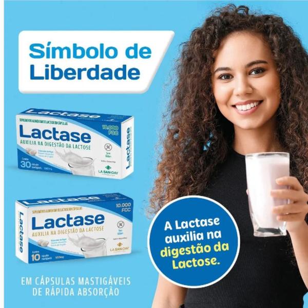 Imagem de Kit C3 Suplemento Lactase 10.000 Com 10 caps - La San Day