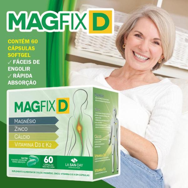 Imagem de Kit C3 Suplemento Vitamínico Magfix D C60 caps - La San Day