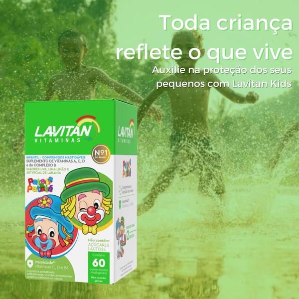 Imagem de Kit C4 Suplemento Infantil Sabor Variado 60 Cpr  Lavitan