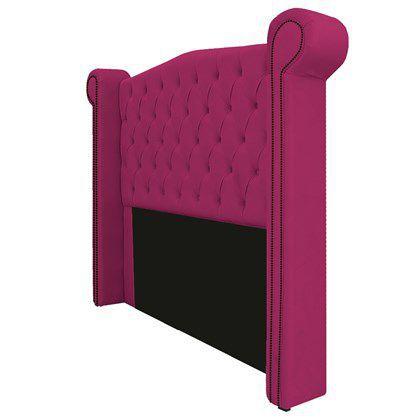 Imagem de Kit Cabeceira 90 cm Suede + Calçadeira Madrid Pink