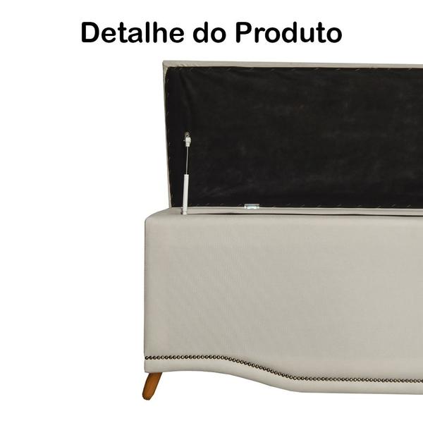 Imagem de Kit Cabeceira + Calçadeira Dafne Para Cama Box Casal Queen 1.60  - Suede - Sv Decor