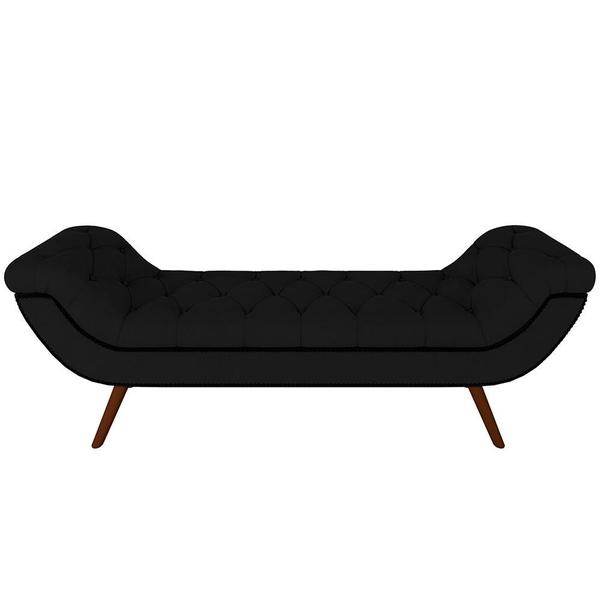 Kit Cabeceira Cama Box Casal 195 cm Madrid com Puff Recamier Santorini Veludo Preto - Lyam Decor Imagem de Kit Cabeceira Cama Box Casal 195 cm Madrid com Puff Recamier Santorini Veludo Preto - Lyam Decor