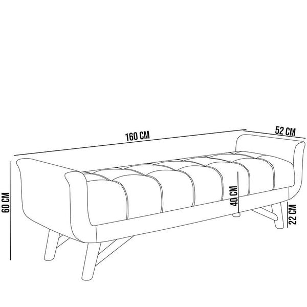 Imagem de Kit Cabeceira Cama Box Paris 160 cm com Puff Recamier Itália P05 Bouclê Creme - Lyam Decor