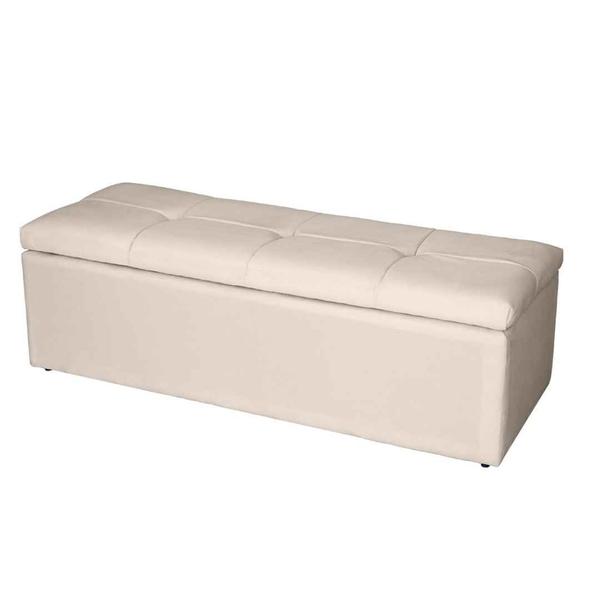 Imagem de Kit Cabeceira de Cama Box Casal com Recamier Carol 140 cm Suede Bege - Móveis Mafer