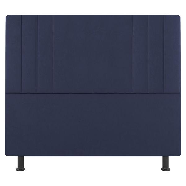 Kit Cabeceira e Baú Cama Box Casal Grace 140cm Suede Azul - Abmaza Imagem de Kit Cabeceira e Baú Cama Box Casal Grace 140cm Suede Azul - Abmaza