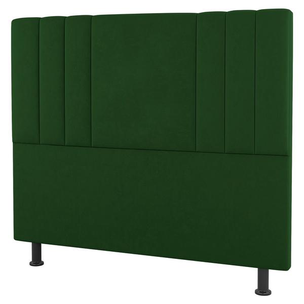 Imagem de Kit Cabeceira e Baú Cama Box Casal Grace 140cm Suede Verde - Desk Design