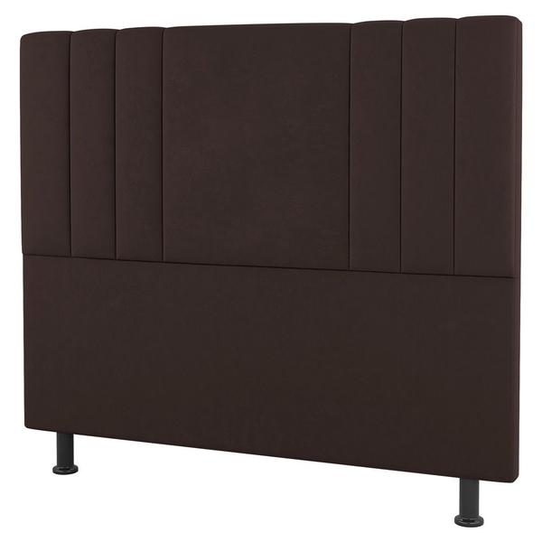 Imagem de Kit Cabeceira e Baú Cama Box Solteiro Grace 90cm Suede Marrom - Abmaza