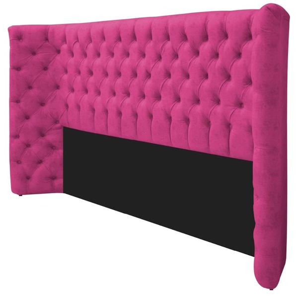 Imagem de Kit Cabeceira e Calçadeira Baú King Everest P02 195 cm para cama Box Suede Pink - Amarena Móveis