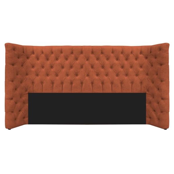 Imagem de Kit Cabeceira e Calçadeira Baú King Everest P02 195 cm para cama Box Suede Terracota - Amarena Móveis