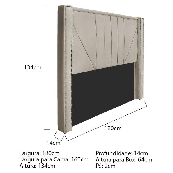 Imagem de Kit Cabeceira e Calçadeira Baú Queen Minsk P02 160 cm para cama Box Suede - Amarena Móveis