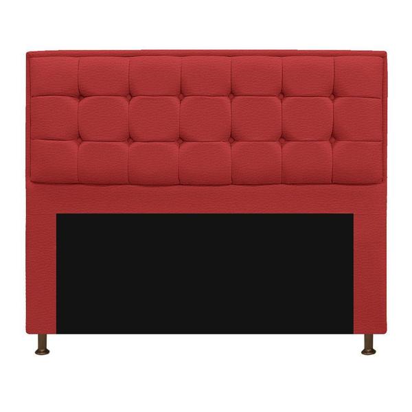 Imagem de Kit Cabeceira e Calçadeira Copenhague 160 cm Queen Size Corano Vermelho - ADJ Decor