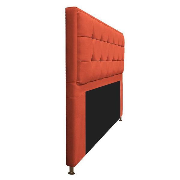 Imagem de Kit Cabeceira e Calçadeira Copenhague 195 cm King Size Suede Terracota - ADJ Decor