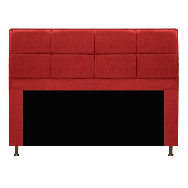 Imagem de Kit Cabeceira e Calçadeira Munique 140 cm Casal Corano Vermelho - ADJ Decor