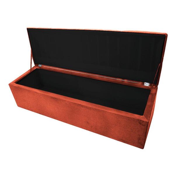 Imagem de Kit Cabeceira e Calçadeira Munique 195 cm King Size Suede Terracota - ADJ Decor