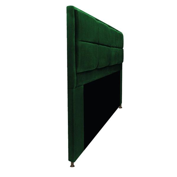 Imagem de Kit Cabeceira e Calçadeira Munique 195 cm King Size Suede Verde - ADJ Decor