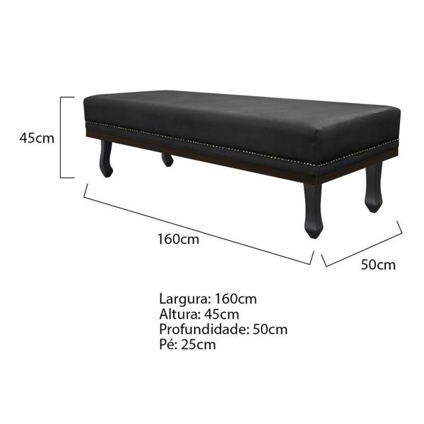 Imagem de Kit Cabeceira e Calçadeira Queen Orlando P02 160 cm para cama Box Suede - Amarena Móveis