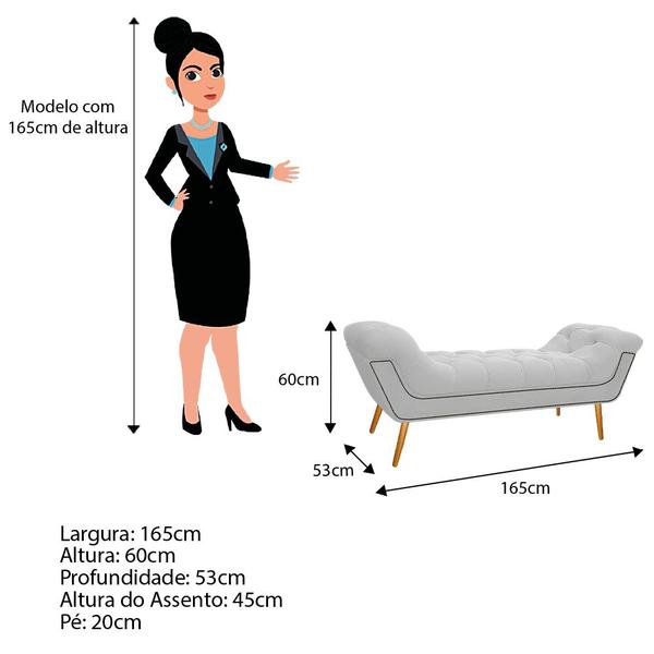 Imagem de Kit Cabeceira e Calçadeira Veneza 160 cm Queen Size Corano Branco - ADJ Decor