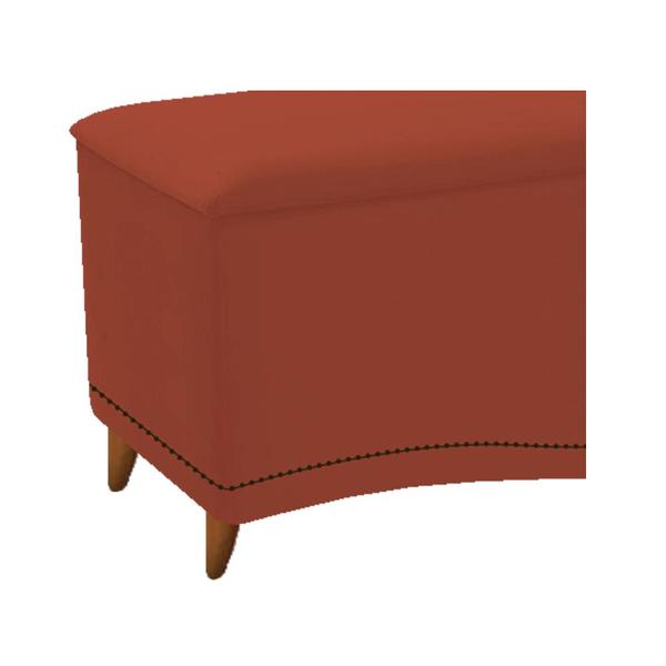 Imagem de Kit Cabeceira e Calçadeira Yasmim 160 cm Queen Size Suede Terracota - ADJ Decor