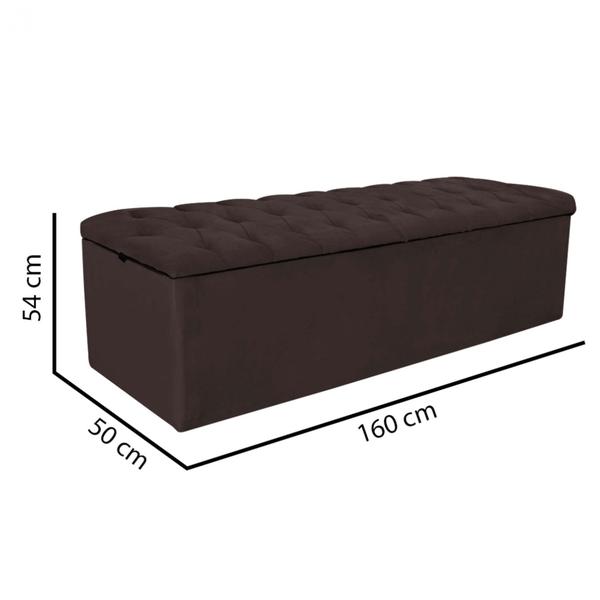 Kit Cabeceira Estofada e Calçadeira Recamier Espanha 160cm Queen Size Quarto Box Suede Marrom - Ahazzo Móveis Imagem de Kit Cabeceira Estofada e Calçadeira Recamier Espanha 160cm Queen Size Quarto Box Suede Marrom - Ahazzo Móveis