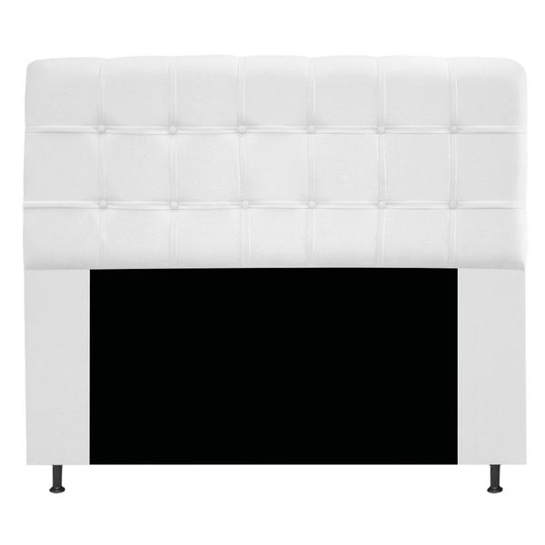 Imagem de Kit Cabeceira Estofada Mel Cama Box Casal 140 cm mais Calçadeira Baú Mel com Capitonê Suede Branco para Quarto - AM Decor